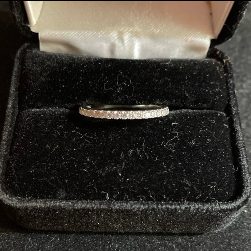 Classic Certified .18 CTTW White Moissanite Diamond Band Size 7.